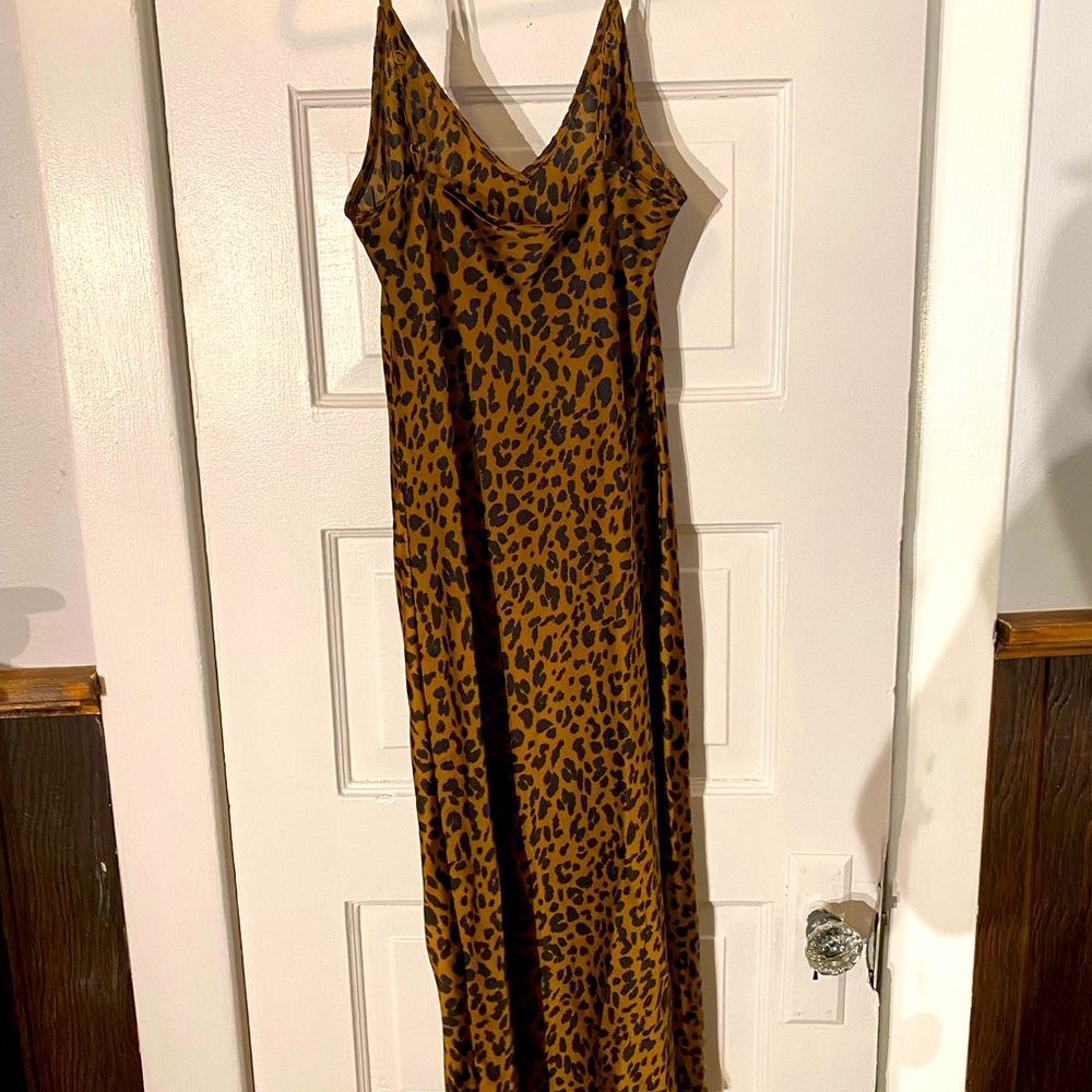 Leopard Print Slip Dress